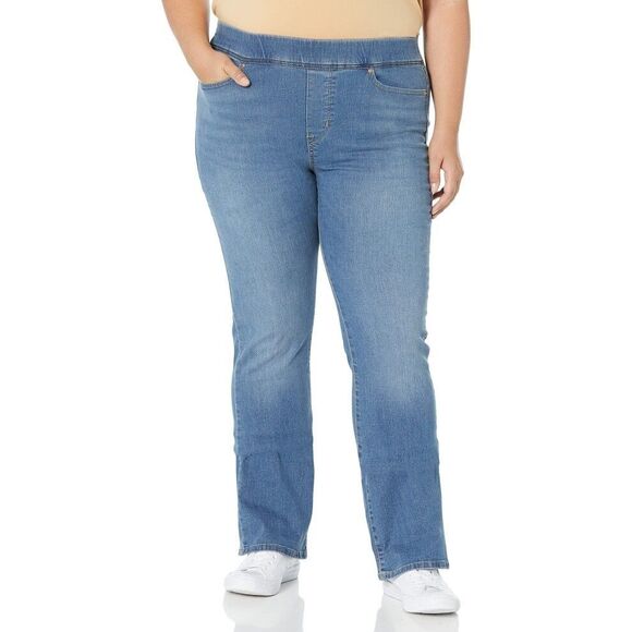 Levi Strauss Totally Shaping Pull-on Bootcut Jeans Womens 18 Blue Stretch NEW - Picture 2 of 12